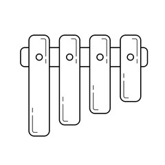 Pan flute vector line icon isolated on white background. Pan flute line icon for infographic, website or app. Scalable icon designed on a grid system.