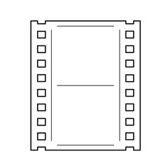 Film frame vector line icon isolated on white background. Movie frame line icon for infographic, website or app. Scalable icon designed on a grid system.