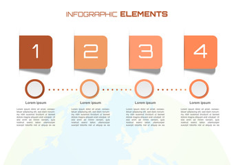 Business infographic elements concept with globe some Elements of this image furnished by NASA