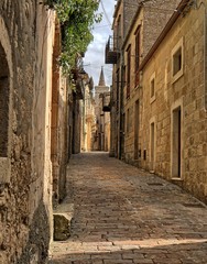 Narrow street of the beautiful Sicilian village Petralia Soprana