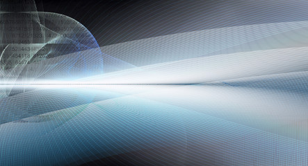 linien raum horizont bewegung zahlen