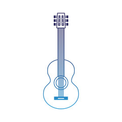 classic guitar instrument musical image vector illustration degraded blue