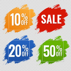 Sale Blobs Banner White Background