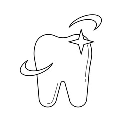 Dental care vector line icon isolated on white background. Dental care line icon for infographic, website or app. Icon designed on a grid system.