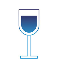 glass cup drink beverage alcohol vector illustration degraded blue