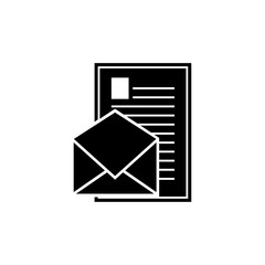 Email message with file vector icon