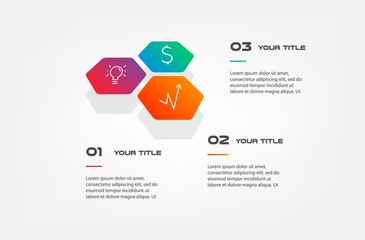 Honey infographics with icons. Element of chart, graph, diagram with 2 options - parts, processes, timeline. Vector business template for presentation, workflow layout, annual report