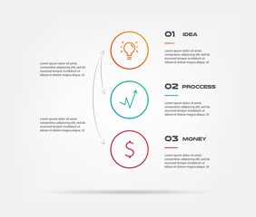 Icons infographics. Element of chart, graph, diagram with 2 options - parts, processes, timeline. Vector business template for presentation, workflow layout, annual report