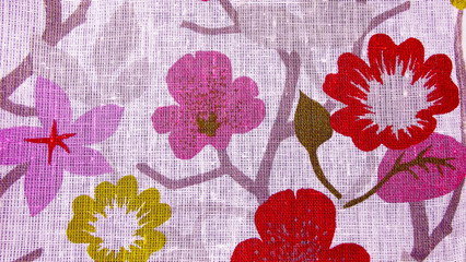 Beautiful floral fabric background.