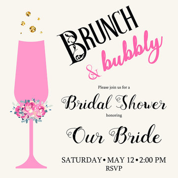 Brunch and bubbly invitation