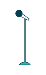 microphone stand sound voice image vector illustration green design