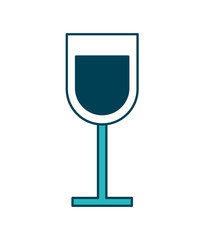 glass cup drink beverage alcohol vector illustration green design
