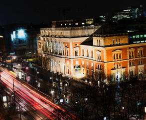 Fototapeta premium Börse bei Nacht