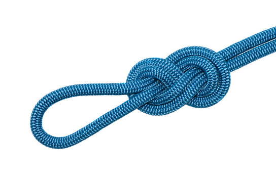 knot eight of blue rope