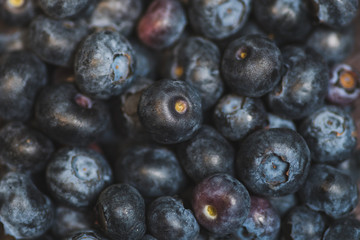close up view of blueberries piled up