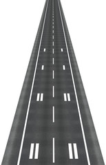 Airport runway illustration isolated on white background