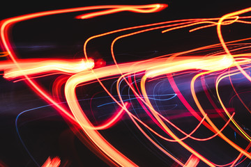abstract light streaks on a black background
