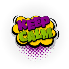 keep calm comic book text pop art