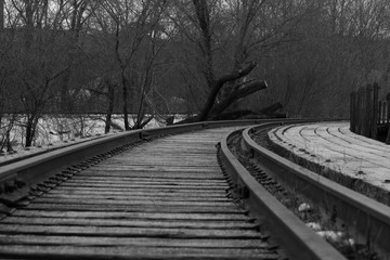 railway in winter
