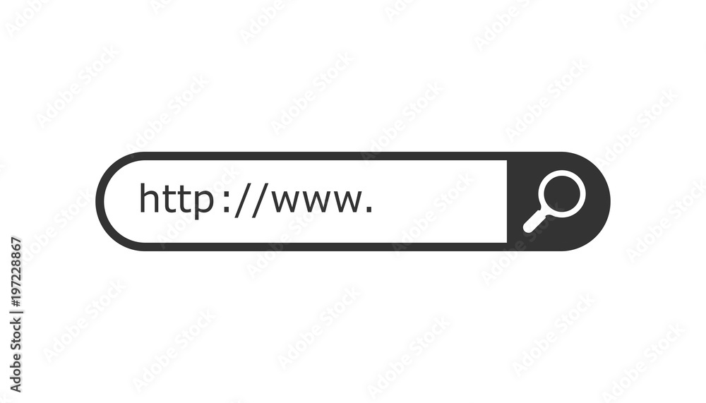 Poster address and navigation bar icon. vector illustration. business concept search www http pictogram.