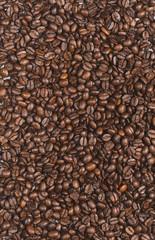 close up shot of a heap of coffee beans