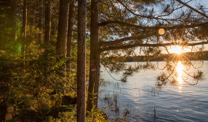 Sunset on the lake