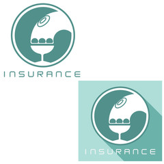 
an illustration consisting of two different images of an elephant's foot and a glass goblet in the circle in the form of a 