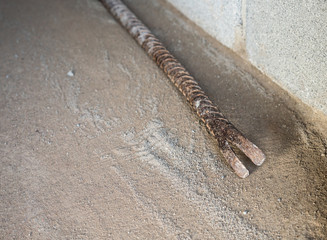 Selective focus of the old crowbar.