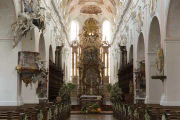 Fototapeta na wymiar Klosterkirche in Ochsenhausen