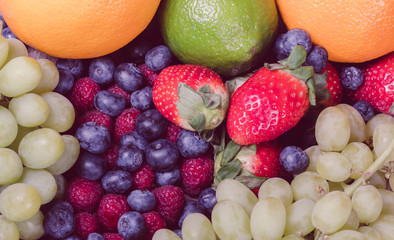variety of fruits in a heap