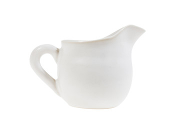 Ceramic jug / View of ceramic jug on white background.