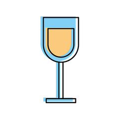 glass cup drink beverage alcohol vector illustration