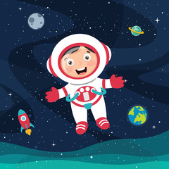Naklejka premium Vector Illustration Of Space
