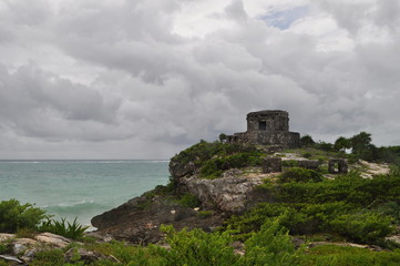 Fototapeta na wymiar Ruins of Tulum, Yucatán, Mexico.