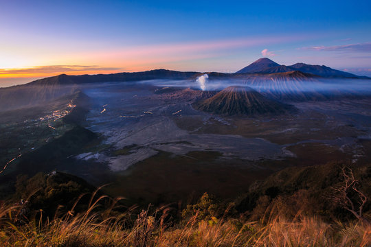 The Bromo Volcano Landmark Nature Travel Place Of Indonesia