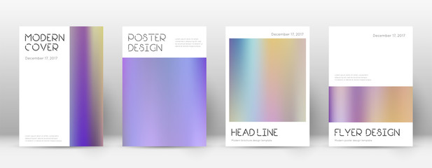 Flyer layout. Minimal trending template for Brochure, Annual Report, Magazine, Poster, Corporate Presentation, Portfolio, Flyer. Amusing color gradients cover page.