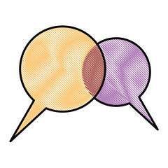 speech bubbles chat dialog talk image vector illustration drawing color