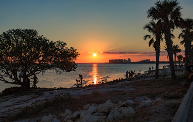 Sunset on the Beach off Key Biscayne