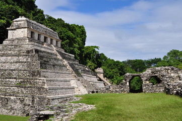 Naklejka premium Ruins of Palenque, Yucatán, Mexico.