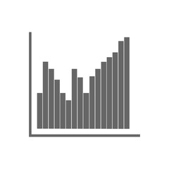 company profit economic concept. Trend lines, columns, market economy information background. Bar Chart Infographics Elements. Vector illustration.