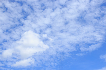 Clouds in the blue sky.