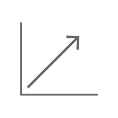 financial chart with uptrend line. Graph chart vector icon. presentation and chart. Business concept