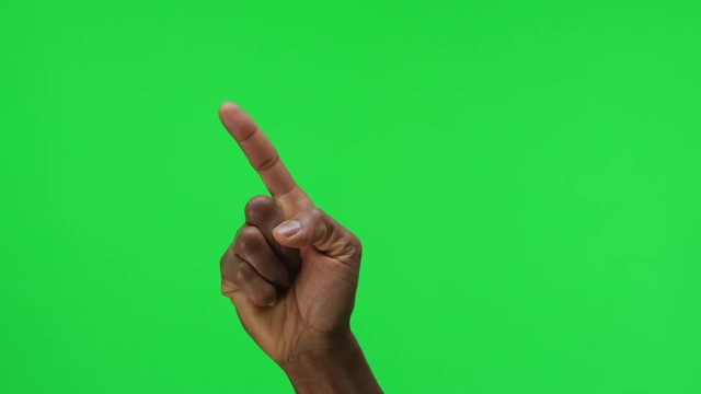 Female Hand No Gesture on Green Screen Background