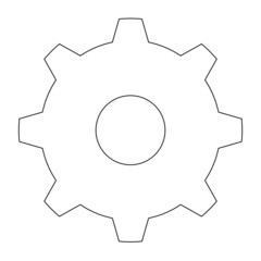 Gear wheel illustration. Vector