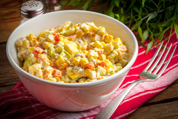Russian traditional salad.