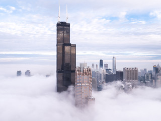 Chicago Foggy Sunrise