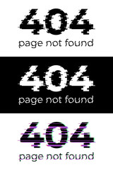 404 page not found concept set. Vector design elements.