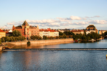 Obraz premium Prague on sunset