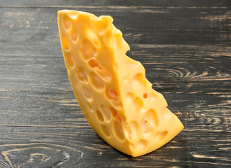 Cheese with holes