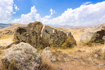 Mountain landscape and landscape. Mountain top of Armenia
